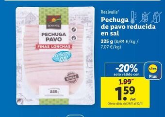 Lidl Pechuga de pavo realvalle oferta