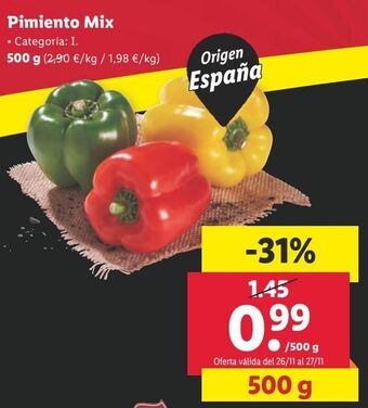 Lidl Pimientos oferta