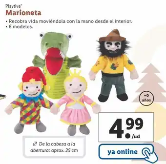 Lidl Marionetas playtive oferta