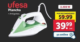 Lidl Plancha ufesa oferta