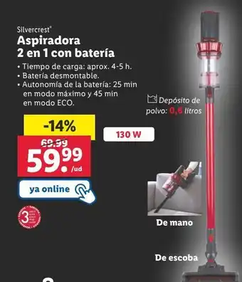 Lidl Aspirador vertical silvercrest oferta