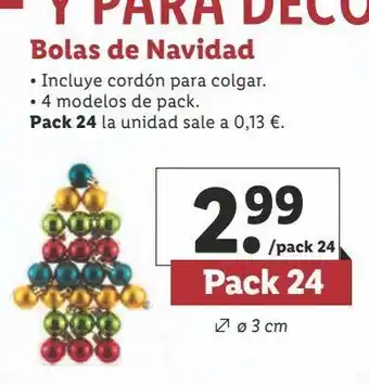 Lidl Bolas árbol de navidad oferta