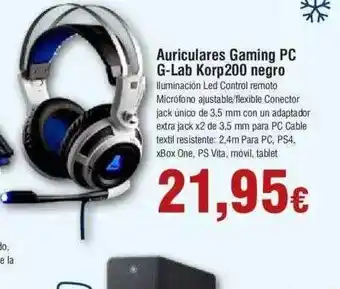FROIZ Auriculares gaming pc g-lab korp200 negro oferta