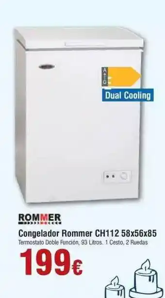FROIZ Rommer congelador rommer ch112 58x56x85 oferta
