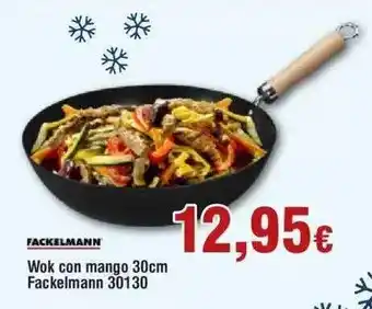 FROIZ Wok con mango 30 cm fackelmann 30130 oferta