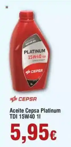 FROIZ Aceite cepsa platinum tdi 15w40 1l oferta