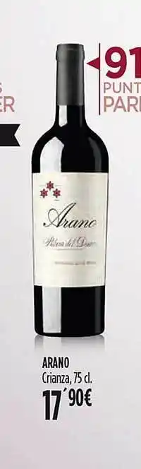 Hipercor Arano crianza oferta