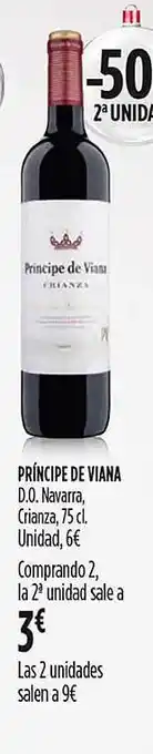 Hipercor Príncipe de viana d.o. navarra, crianza, o unidad oferta