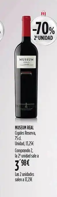 Hipercor Museum real cigales reserva, o unidad oferta