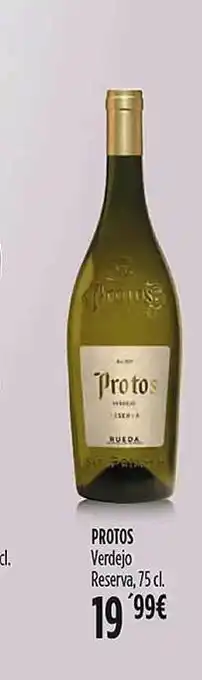 Hipercor Protos verdejo reserva oferta
