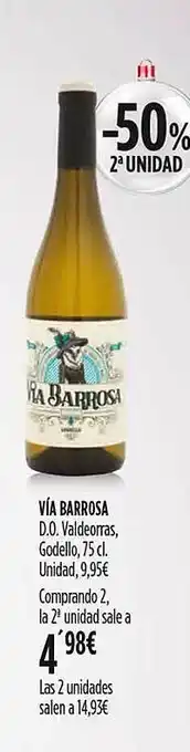 Hipercor Vía barrosa d.o. valdeorras, godello, o unidad oferta