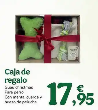 TiendAnimal Caja de regalo guau christmas para perro con manta, cuerda y hueso de peluche oferta