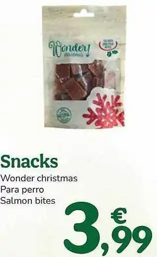 TiendAnimal Snacks wonder christmas para perro salmon bites oferta