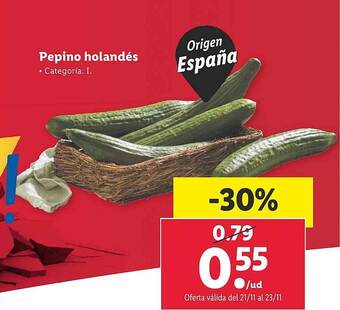 Lidl Pepino holandés oferta