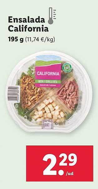 Lidl Ensalada california oferta