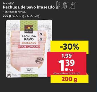 Lidl Realvalle pechuga de pavo braseado oferta