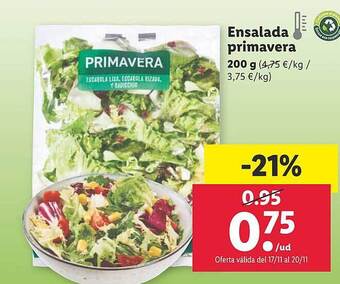 Lidl Ensalada primavera oferta