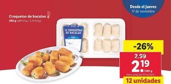 Lidl Croquetas de bacalao oferta