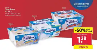 Lidl Nestlé yogolines oferta