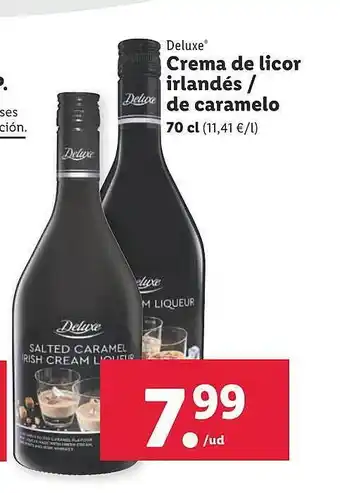Lidl Deluxe crema de licor irlandés o de caramelo oferta