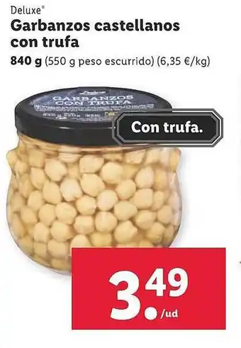 Lidl Garbanzos castellanos con trufa deluxe oferta