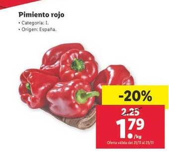 Lidl Pimiento rojo oferta
