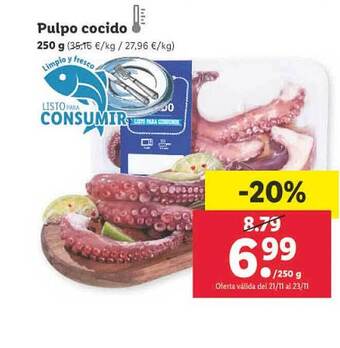 Lidl Pulpo cocido oferta