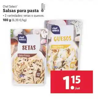 Lidl Salsas para pasta chef select oferta