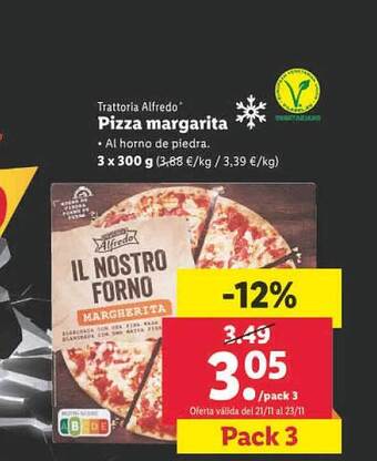 Lidl Pizza margarita trattoria alfredo oferta
