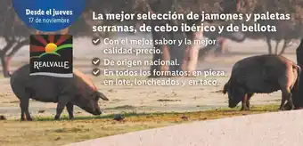 Lidl La mejor selección de jamones y paletas serranas, de cebo ibérico y de bellota oferta
