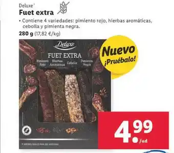 Lidl Fuet extra deluxe oferta