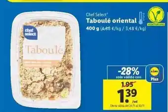 Lidl Taboulé oriental chef select oferta