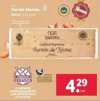 Lidl Turrón blando dor oferta