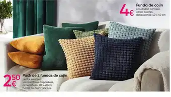 Pepco Funda de cojín, pack de 2 fundas de cojín oferta