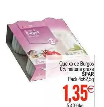 Plenus Supermercados Queixo de burgos 0% materia qraxa spar oferta