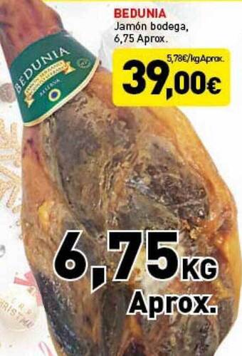 Hiperber Bedunia jamón bodega oferta