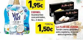 Vernel suavizantes concentrados la flor de jijona turrón crema almendra extra suprema imperial extra suprema
