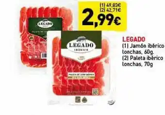 Hiperber Legado jamón ibérico lonchas paleta ibérico lonchas oferta
