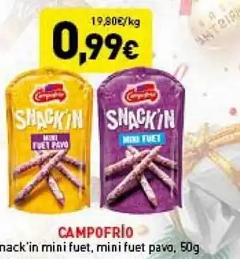 Hiperber Campofrio snack'in mini fuet mini fuet pavo oferta