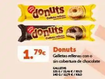 Hiperber Donuts galletas rellenas con o sin cobertura de chocolate oferta