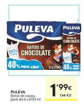 Caprabo Puleva batut de cacau pack de 6 oferta