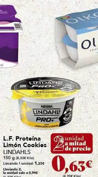 Gadis L.f. proteína limón cookies lindahls oferta