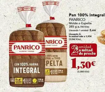 Gadis Pan 100% integral panrico oferta