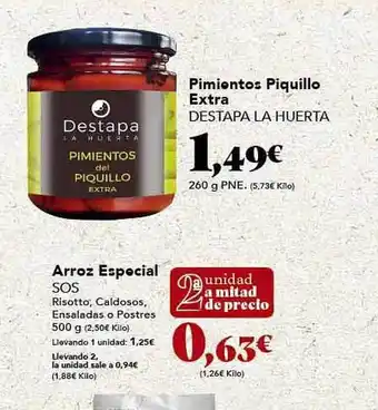 Gadis Arroz especial sos pimientos piquillo extra destapa la huerta oferta