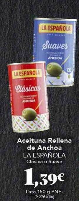Gadis Aceituna rellena de anchoa la española oferta