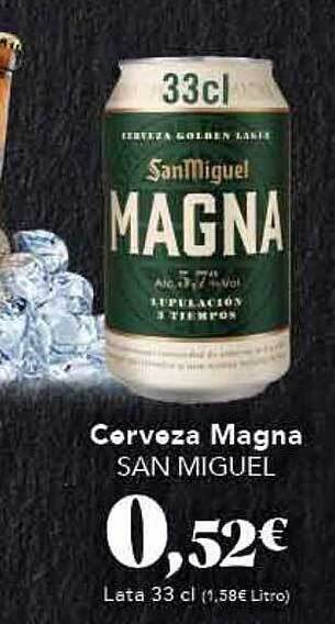 Gadis Cerveza magna san miguel oferta