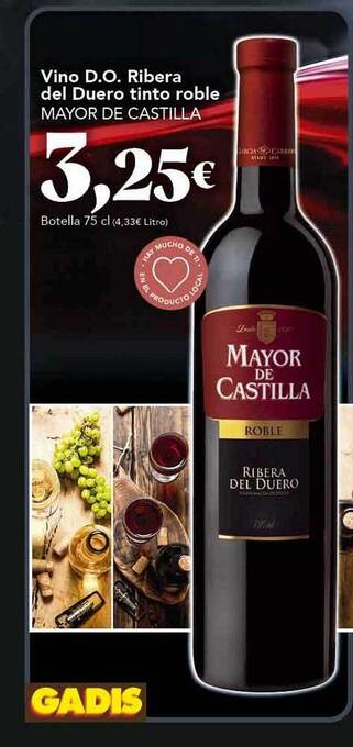 Gadis Vino d.o. ribera del duero tinto roble mayor de castilla oferta