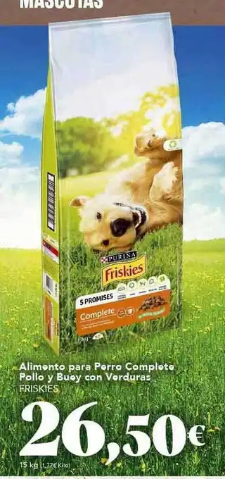 Gadis Alimento para perro complete pollo y buey con verduras friskies oferta