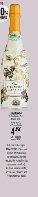 Hipercor Alma atlántica rosé o albariño oferta