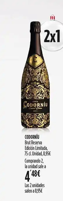 Hipercor Codorníu brut reserva edición limitada oferta